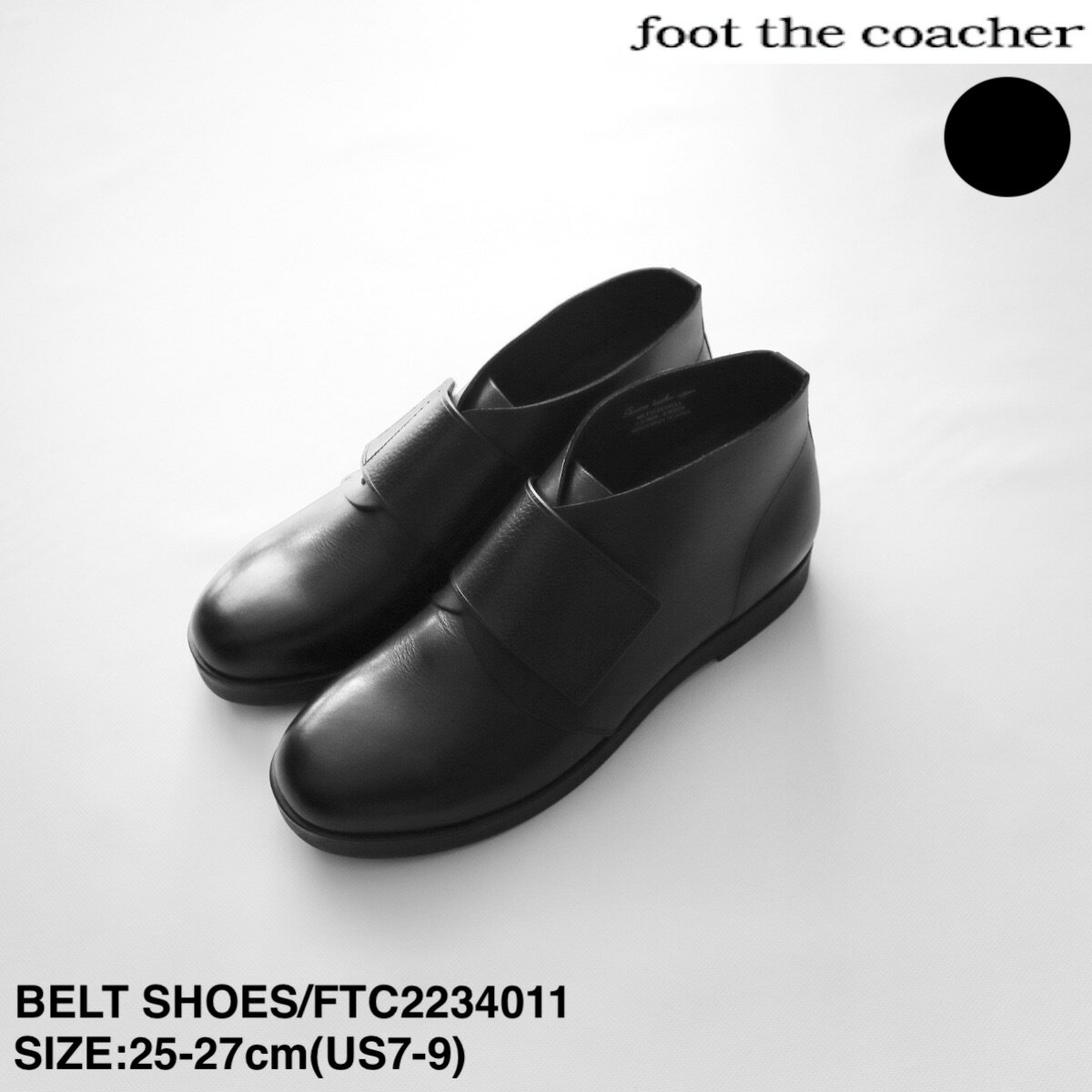 SALE セール 20%OFF【foot the coacher】フットザコーチャー BELT SHOES | メンズ シューズ メンズシューズ カジュアル ベルト ベルトシューズ ブーツ ベルトブーツ ベルクロ ベルクロシューズ ベルクロブーツ ショートブーツ レザー レザーシューズ ブランド 日本製