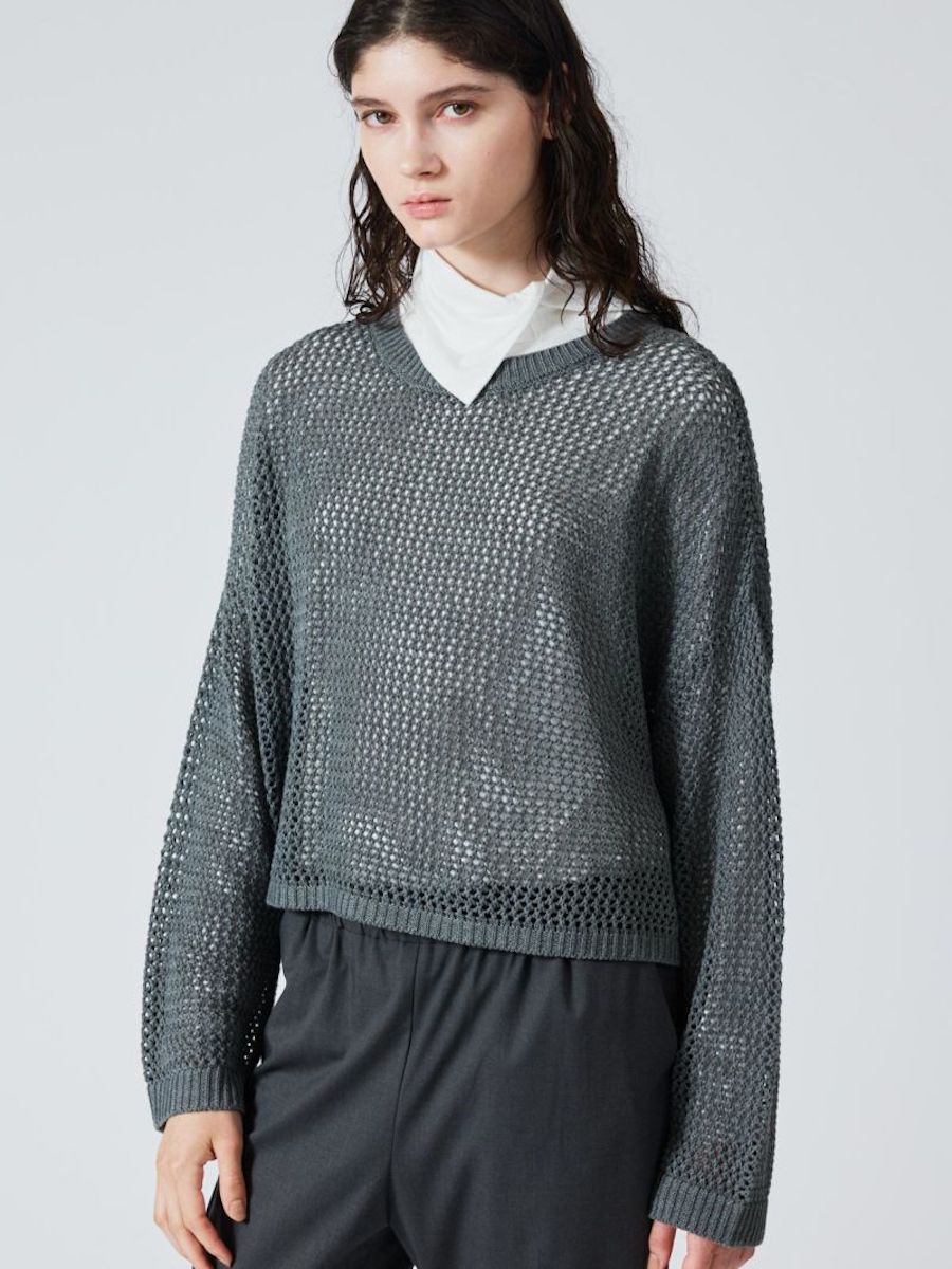 SERVICE PRICE 30mizuiro indۥߥ MESH CREWNECK PULLOVER | ǥ ...
