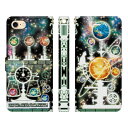 【訳あり】 在庫処分 送料無料 iPhone 12 Pro Max 用スマホケース 手帳型 惑星儀と猫 緑 アトリエアイリス 猫 かわいい きれい 宇宙 惑星儀 銀河 地球 太陽 夜 星 天秤 歯車 スチームパンク デザイナーズ ユニーク 個性的 ギフト プレゼント おすすめ プリント ペア