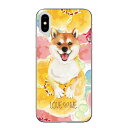 【訳あり】 在庫処分 送料無料 iPhone XS Max 用 スマホケース 柴犬 flower シバイヌ グッズ かわいい 動物 花柄 シバケン 犬 イヌ ユニーク 個性的 ギフト プレゼント おすすめ プリント ペア
