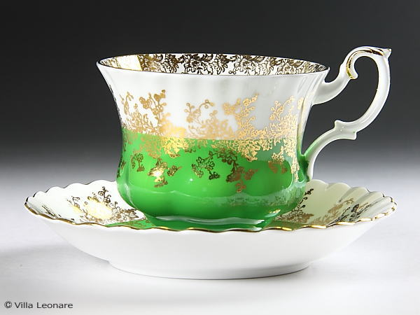 【ロイヤル アルバート】リーガル　(グリーン）　カップ＆ソーサー