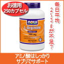 L-アルギニン 500mg 250カプセル疲れ知らずの無敵状態に!睡眠ダイエットでも注目！毎日平均2?3gが不足？スーパーアミノ酸はしっかりサプリで L-アルギニン 500mg 250カプセルnow foods（ナウフーズ社）