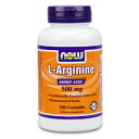 Lアルギニン 500mg 100カプセル毎日平均2~3gが不足?スーパーアミノ酸はしっかりサプリで Lアルギニン 500mg 100カプセルnow foods(ナウフーズ社)
