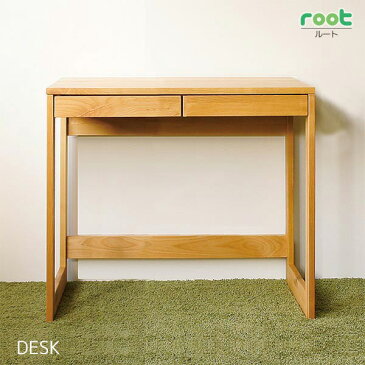 ルート NA デスク 幅80 奥行50 高さ73 天然木 アルダー材 オイル塗装仕上 スライドレール引出 カバンフック付 ワークデスク 机 学習机 ナチュラル シンプル 北欧テイスト デザイン 家具 収納家具 インテリア 送料無料 ヴィヴェンティエ