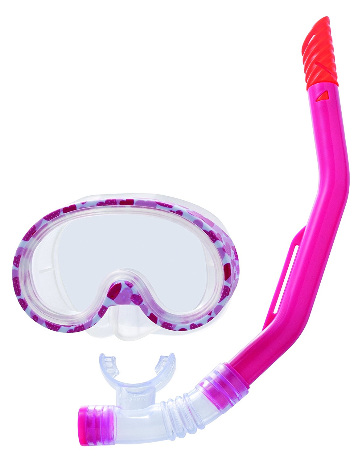 【ブラックフライデー限定 全品P10倍(エントリー要)】YASUDA(ヤスダ) YD-555 スイムセット D ピンク(マスク+スノーケル)小学生向け 【代引不...