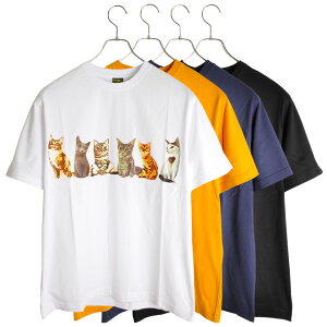 UNIVERD72(ユニバードセブンティーツー) PRINT TEE CAT プリントTシャツ キャット 2021春夏新作 (21947)【あす楽対応】