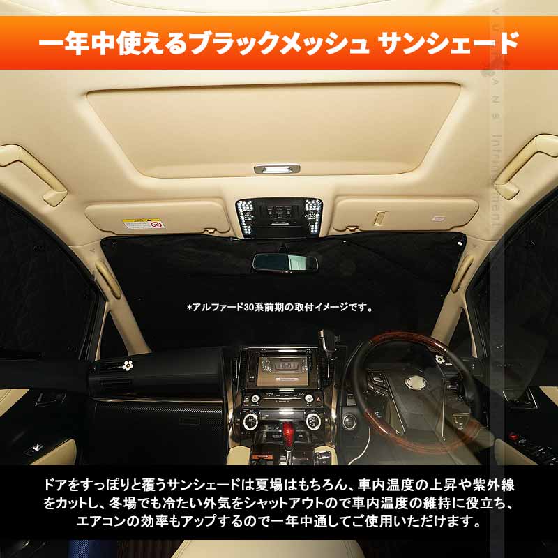 ODYSSEY ホンダ オデッセイ RB3/4 サンシェード 目隠し 遮熱 断熱 ブラックメッシュ 5層構造 1台分 車中泊 仮眠 盗難防止 燃費向上 アウトドア キャンプ 紫外線 UVカット 日除け エアコン 8点set 内装 エアロ ドレスアップ アクセサリー 3