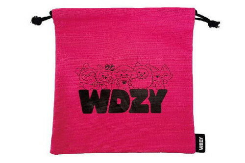 樂天商城 - 【全品　送料無料！】　 LINE FRIENDS　WDZY　ヴィッジ　巾着ピンク　ITZY　イッチ　ガールズグループ　韓国　コリア　K-POP　ポーチ　ケース　小物入れ　入れ物　きんちゃく　巾着袋　袋　学校　保育園