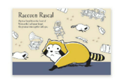 【全品　送料無料！】 【あらいぐまラスカル】ポストカード【クラシック散歩】【ラスカル】【アライグマ】【アニメ】【ハガキ】【はがき】【手紙】【てがみ】【カード】【メッセージカード】【雑貨】【グッズ】