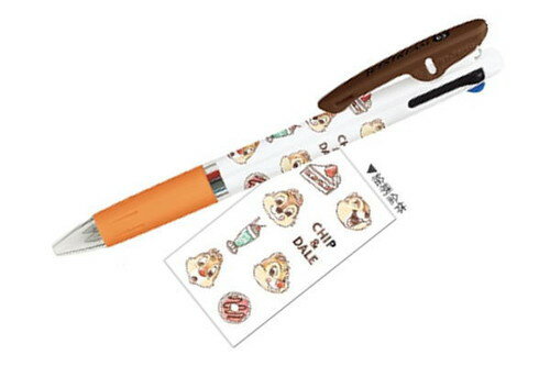 【全品　送料無料！】　 日本製　ディズニーキャラクター　ジェットストリーム3色ボールペンスイーツ　チップとデール　チップ　デール　映画　アニメ　ボールペン　マーカー　カラーペン　筆記具　文房具　学校　勉強　雑貨　グッズ