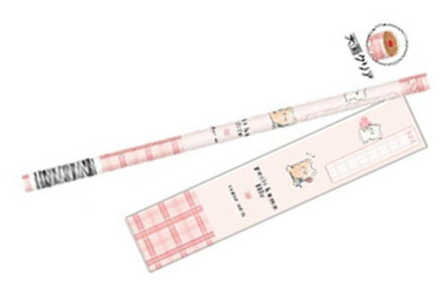 【全品 送料無料！】 日本製 オリジナル かきかた鉛筆赤 プチクマライフ 動物 アニマル えんぴつ エンピツ 筆記用具 文房具 学校 勉強 雑貨 グッズ かわいい