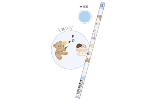 [전품 송료 무료!] 일본제 오리지널 연필 2B 블루 체크 MY TINY BEAR 곰 곰 베어 동물 애니멀 엔피츠 엔피츠 필기 용구 문방구 학교 학원 공부 잡화 상품 귀여운