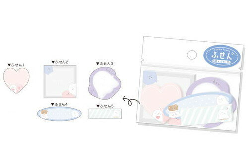 樂天商城 - 【全品　送料無料！】　オリジナル　フレーク付箋ジューシーなおばけ　付箋　ふせん　フセン　メモ　伝言　整理　文房具　雑貨　グッズ　かわいい