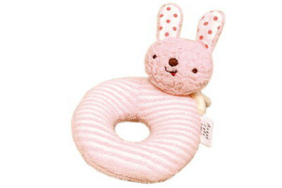 Rabbit - 【全品　送料無料！】　日本製　アナノカフェ　Anano Cafe　ベビーリングニギニギラビット　うさぎ　動物　ぬいぐるみ　人形　マスコット　ドール　おもちゃ　ベビー　赤ちゃん　雑貨　グッズ　かわいい