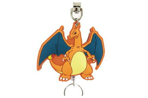 【全品　送料無料！】　ポケットモンスター　ラバーリールキーホルダーリザードン　ポケモン　ゲーム　アニメ　映画　キーホルダー　キーリング　チャーム　鍵　雑貨　グッズ　かわいい