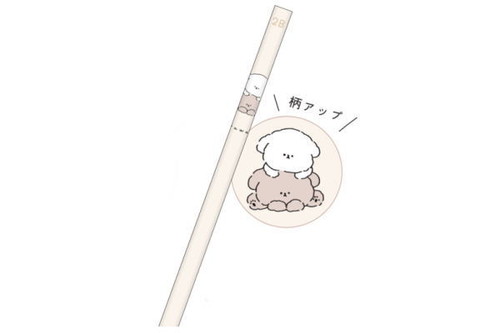 【全品　送料無料！】【日本製】【オリジナル】マット軸鉛筆【2B】【のっかり】【YURUWAN】【犬】【動..