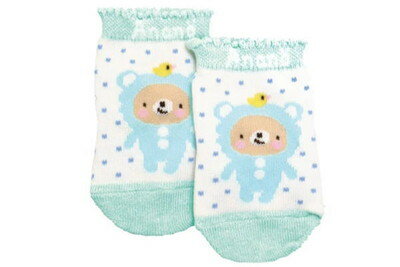 樂天商城 - 【全品　送料無料！】　日本製　アナノカフェ　Anano Cafe　ベビー着ぐるみソックスブルー　青　クマ　ベア　動物　アニマル　靴下　くつした　ベビー　赤ちゃん　ギフト　お祝い　プレゼント　雑貨　グッズ　かわいい