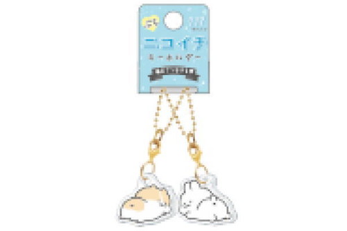 樂天商城 - 【全品　送料無料！】　オリジナル　ぷちニコイチキーホルダーむぎゅっとアニマル　キーホルダー　キーリング　チャーム　鍵　ペア　オソロ　雑貨　グッズ　かわいい