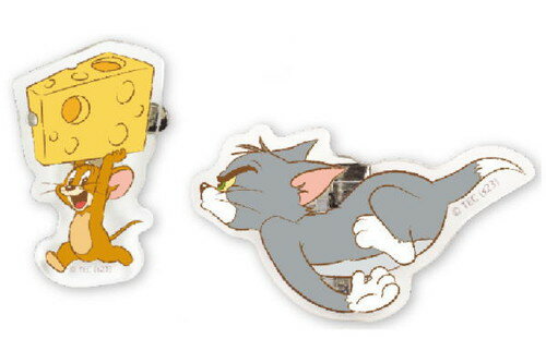 樂天商城 - 【全品　送料無料！】　トムとジェリー　Tom and Jerry　2wayアクリルバッジセットおいかけっこ　トム　ジェリー　ワーナー　アニメ　クリップ　バッジ　留め具　文房具　学校　勉強　雑貨　グッズ　かわいい