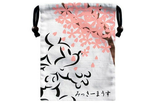 【全品　送料無料！】【ディズニーキャラクター】シャンタン巾着【桜】【ミッキーマウス】【ミッキー】..