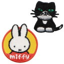 【全品 送料無料!】【miffy】【ミッフィー】ワッペン【ミッフィー&ネコ】【ディック・ブルーナ】【ナインチェ・プラウス】【絵本】【アニメ】【裁縫】【手芸】【ア...