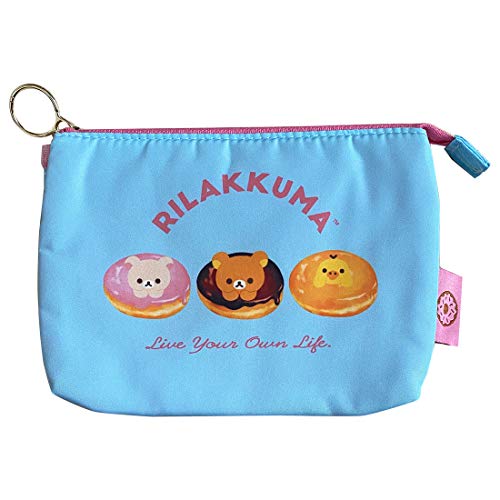 【全品　送料無料！】【リラックマ】ダブルポーチ【ドーナツ】【りらっくま】【サンエックス】【くま】【クマ】【ゆるキャラ】【RIRAKKUMA】【ケース】【ポーチ】【小物入れ】【メイク】【コスメ】【化粧】【収納】【雑貨】【グッズ】【かわいい】