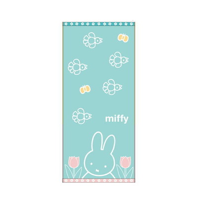 【全品 送料無料！】 miffy ミッフィー フェイスタオルブルー 青 ミッフィーとお花畑 ウサギ ディック・ブルーナ 絵本 アニメ タオル たおる 洗面 トイレ キッチン アウトドア 雑貨 グッズ かわいい