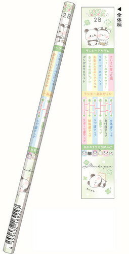 【全品　送料無料！】【日本製】【オリジナル】占い六角軸鉛筆【2B】【クローバー】【もちもちぱんだ】..