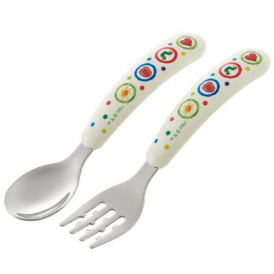 樂天商城 - 【全品　送料無料！】　はらぺこあおむし　食洗機対応ステンレス製スプーンフォークセットエリックカール　絵本　スプーン　フォーク　離乳食　食器　食事　子供　キッズ　赤ちゃん　ベビー　雑貨　グッズ　かわいい