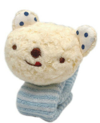 【全品　送料無料！】　日本製　アナノカフェ　Anano Cafe　ベビーラトルベア　ブルー　青　クマ　アニマル　動物　ぬいぐるみ　人形　マスコット　ドール　おもちゃ　赤ちゃん　お祝い　プレゼント　ギフト　雑貨　グッズ