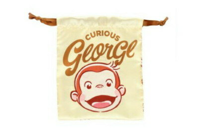 【全品 送料無料！】 おさるのジョージ リボン巾着ジョージ ニョッキ ひとまねこざる Curious George 絵本 アニメ キャラクター ポーチ ケース 小物入れ 袋 収納 きんちゃく 子供 キッズ 雑貨 グッズ