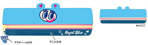 【全品　送料無料！】　エンジェルブルー　みみぴょこ2ルームペンケースフェイス　ポーチ　ケース　ペ..
