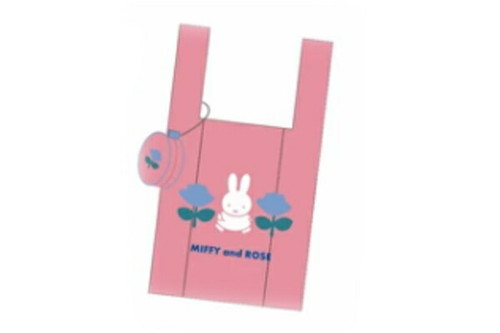 樂天商城 - 【全品　送料無料！】　miffy　ミッフィー　ショッピングバッグインポーチピンク　MIFFY and ROSE　ウサギ　 ディック・ブルーナ　アニメ　かばん　カバン　鞄　エコ　袋　買い物　収納　お出かけ　アウトドア　雑貨