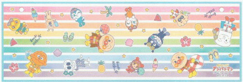 【全品　送料無料！】　それいけ！アンパンマン　カラビナ付きスーパークールタオル総柄　やなせたかし　アニメ　映画　たおる　フェイスタオル　海　プール　スポーツ　アウトドア　ひんやり　涼しい　子供　キッズ　雑貨　グッズ　かわ