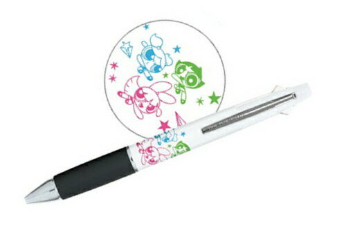 [전품 송료 무료!] 일본제 파워 퍼프 걸즈 제트 스트림 4 색 볼펜 앤 샤프 펜 파워 퍼프 애니메이션 미국 캐릭터 샤펜 샤프 펜슬 필기 용구 문방구 학교 공부 잡화 상품 귀여운