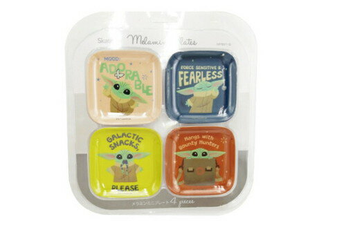 【全品 送料無料！】 スターウォーズ STAR WARS メラミンミニ プレート4枚 セット映画 皿 食器 食事 小物置き インテリア 子供 キッズ 4枚入り 雑貨 グッズ かわいい