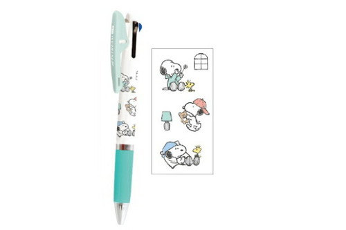 【全品　送料無料！】　日本製　スヌーピー　SNOOPY　ジェットストリーム3色ボールペン0.5mm　NICE CLOSET　ピーナッツ　ウッドストック　すぬーぴー　ボールペン　筆記用具　文房具　学校　勉強　雑貨　グッズ　かわ