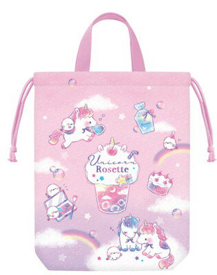 樂天商城 - 【全品　送料無料！】　オリジナル　シューズバッグユニコーンロゼット　動物　アニマル　ノーマルタイプ　カバン　かばん　鞄　ケース　鞄入れ　収納　学校　保育園　幼稚園　子供　キッズ　雑貨　グッズ　かわいい