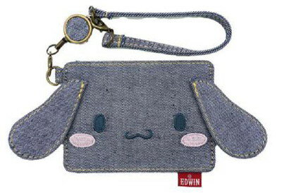 【全品　送料無料！】　サンリオキャラクターズ×EDWIN　パスケースシナモロール　シナモン　コラボ　ポーチ　ケース　カード入れ　定期入れ　収納　子供　キッズ　通勤　通学　雑貨　グッズ　かわいい
