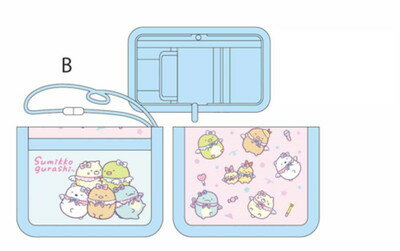 【全品 送料無料！】 すみっコぐらし ウォレットブルー 青 すみっこぐらし サンエックス ゆるキャラ さいふ サイフ 財布 折りたたみ 紐付き 首掛け 子供 キッズ 雑貨 グッズ かわいい