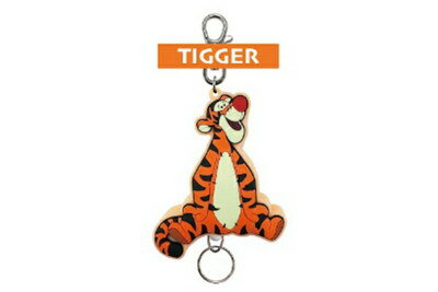 【全品　送料無料！】　ディズニーキャラクター　ラバーリールキーホルダーティガー　アニメ　映画　キ..