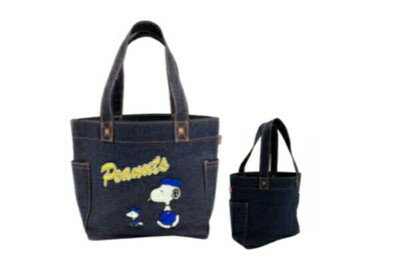 【全品　送料無料！】　SNOOPY　スヌーピー×EDWIN　ミニトートベースボール　コラボ　ピーナッツ　ウッドストック　すぬーぴー　バッグ　かばん　カバン　鞄　収納　お出かけ　アウトドア　雑貨　グッズ　かわいい
