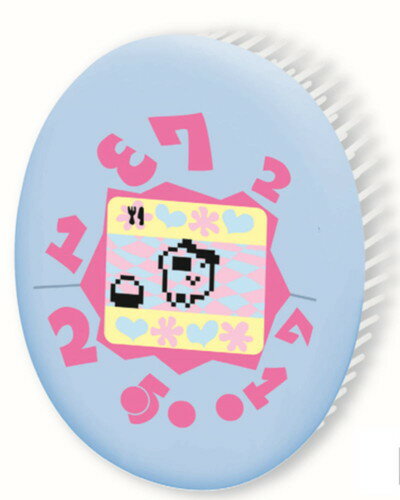 【全品　送料無料！】　たまごっち　オーバルブラシ水色　ゲーム　クシ　くし　 髪の毛　ブラシ　ヘアブラシ　ヘアケア　美容　雑貨　グッズ　かわいい　TEのサムネイル