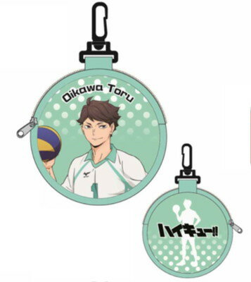 樂天商城 - 【全品　送料無料！】　ハイキュー！！　丸型カラビナ付きポーチ及川徹　おいかわとおる　バレーボール　アニメ　漫画　推し　推し活　ケース　小物入れ　収納　キーホルダー　キーリング　雑貨　グッズ　かわいい