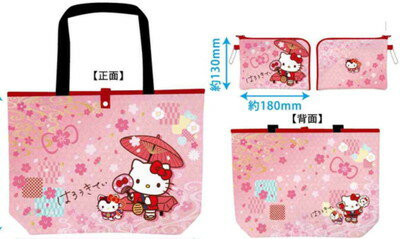 【全品 送料無料！】 サンリオキャラクターズ 和雑貨シリーズ 折りたたみエコバッグハローキティ かばん カバン 鞄 トート 袋 収納 買い物 ショッピング お出かけ アウトドア 雑貨 グッズ かわいい