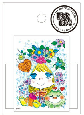樂天商城 - 【全品　送料無料！】　セット商品　10枚入り　日本製　ADO MIZUMORI　水森亜土　ミニデコステッカーフラワー　あどちゃん　画家　シール　文房具　雑貨　グッズ　かわいい