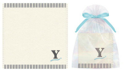 【全品 送料無料！】 セット商品 6枚入り オリジナル プチギフトタオルin巾着Y イニシャル オーロラ たおる ハンカチ ハンドタオル ミニタオル ポーチ ケース 袋 プレゼント ギフト お祝い 雑貨 グッズ かわい