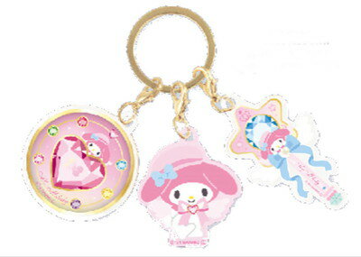 樂天商城 - 【全品　送料無料！】　サンリオキャラクターズ　3チャームキーホルダーマジカルジュエリー　マイメロディ　キーリング　チャーム　鍵　雑貨　グッズ　かわいい