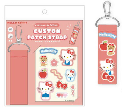 樂天商城 - 【全品　送料無料！】　サンリオキャラクターズ　カスタムバッジストラップハローキティ　ストラップ　キーホルダー　キーリング　チャーム　鍵　ステッカー　シール　雑貨　グッズ　かわいい