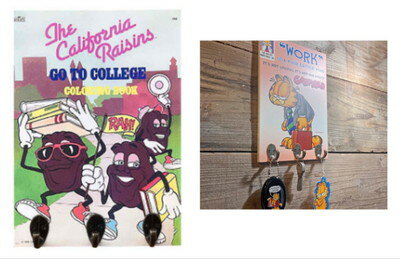 【全品　送料無料！】【アメリカン雑貨】コミックウッデンフックボード【RAISIN COLLEGE】【USA】【ア..